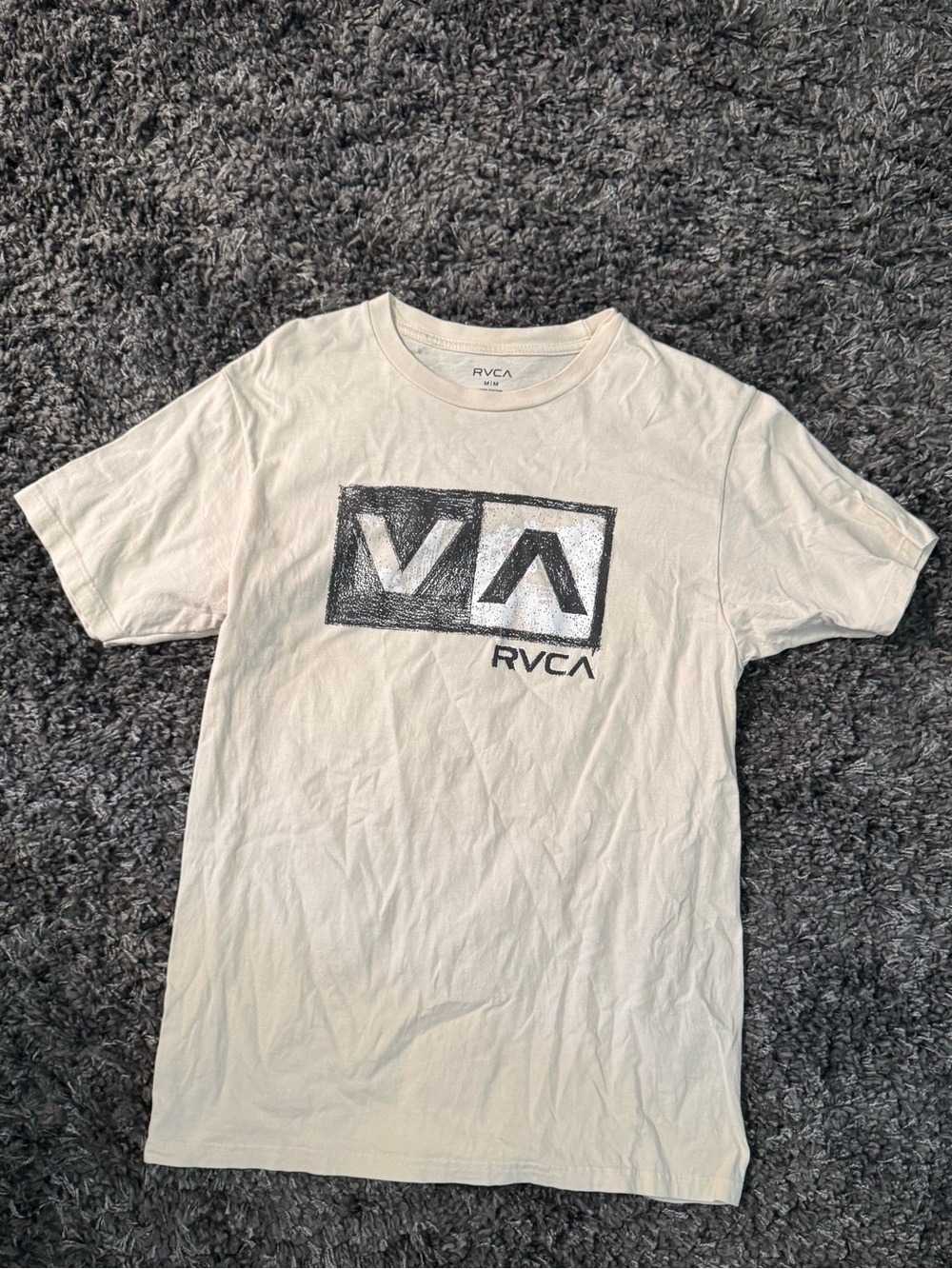 Mens RVCA Cream tee- Size Medium